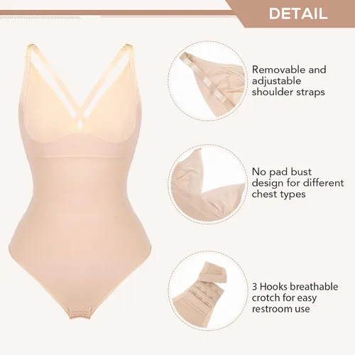 Vista 4 de FeelinGirl Tummy Control Shapewear for Women Body Shaper Low Back Shaper