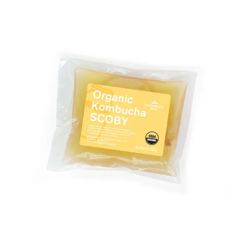 Vista 9 de SCOBY Kombucha Starter Kit 100% orgánico - 100% garantizado para preparar - Cultura fresca y viva con líquido de iniciación - The Kombucha Shop