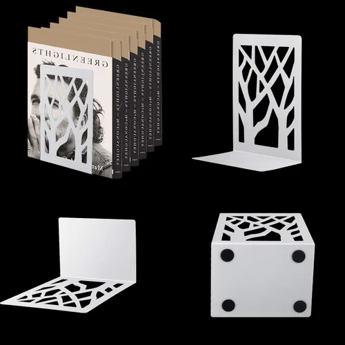 Vista 13 de MSDADA Sujetalibros, sujetalibros, extremos de libros para estantes, extremos de libros para libros pesados, sujetalibros, soporte para estantes