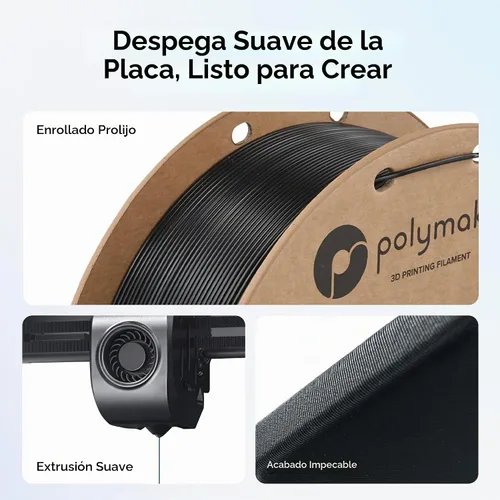 Vista 6 de Polymaker Paquete de filamentos ASA de 8.8 lbs, negro, resistente a los 4 negros.