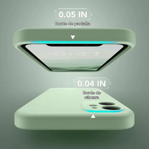 Vista 5 de Funda magnética de silicona para iPhone 11, compatible con MagSafe, protección completa de la cámara, protector de pantalla, delgada, a prueba