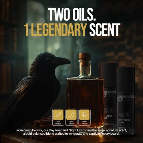 Vista 2 de The Beard Struggle Tonic + Elixir - Paquete de aceite para barba – Colección Platinum – Aceite para barba – Suaviza, hidrata y fortalece
