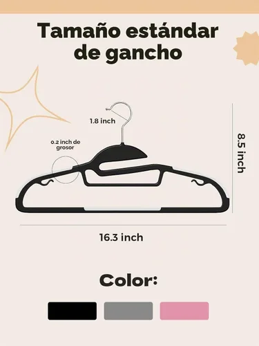 Vista 8 de HOUSE DAY Perchas de Plástico Negro Paquete de 30, Delgadas que Ahorran Espacio, Perchas Antideslizantes para Ropa con Almohadillas de Goma, Percha