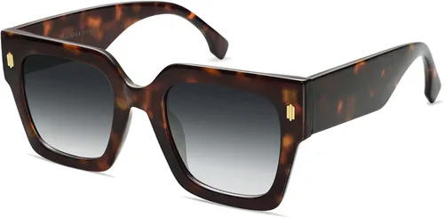 Vista 9 de SOJOS Gafas de sol cuadradas vintage de gran tamaño para mujer, estilo retro, de lujo, grandes, UV400 SJ2194