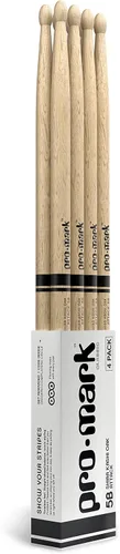 Vista 10 de ProMark Baquetas de batería Classic Attack 2B Shira Kashi Oak Baquetas, punta ovalada de nailon, un par Punta de nailon
