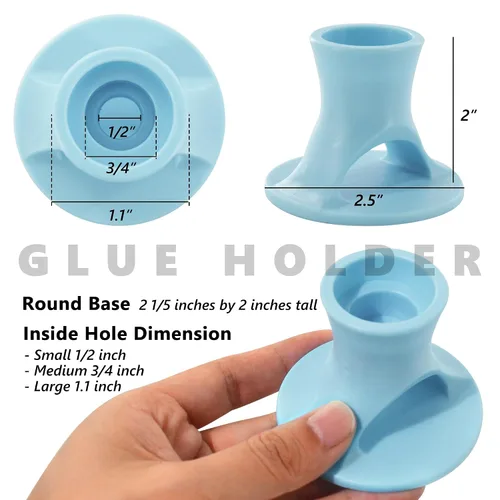 Vista 3 de Soporte de plástico para pegamento líquido para soporte de botellas, herramienta de manualidades de papel para artesanos, adecuado para botellas
