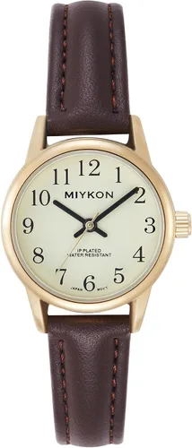 Vista 13 de Miykon Dainty Minimalist Dress Watches for Women – Small Easy Reader Analog Watch with Genuine Leather Strap and Second Hand – Japanese Quartz