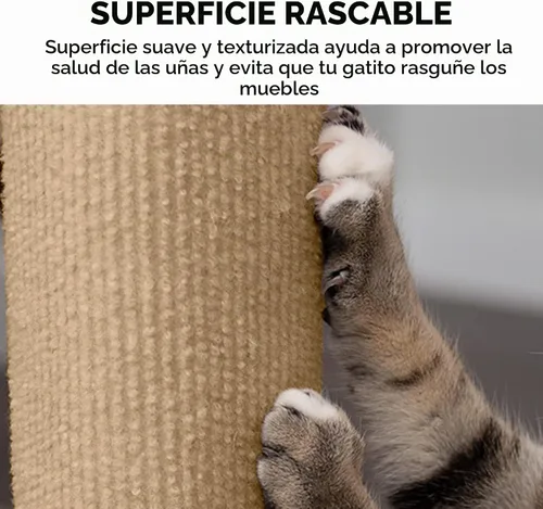 Vista 4 de Furhaven Funda para poste rascador envolvente para gatos de interior, se adapta a postes de hasta 3.5 pulgadas de diámetro, duradera y menos