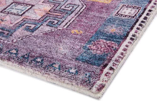 Vista 3 de Loloi Fiona - Alfombra decorativa azul/morado de 2 pies x 5 pies B20342 aprox. Cocina de entrada 2x5, contemporánea, juguetona, abstracta