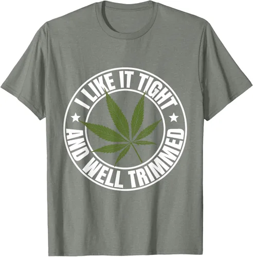 Vista 25 de Weed Cannabis Medical Marihuana I Like It Camiseta ajustada y recortada, Negro, S