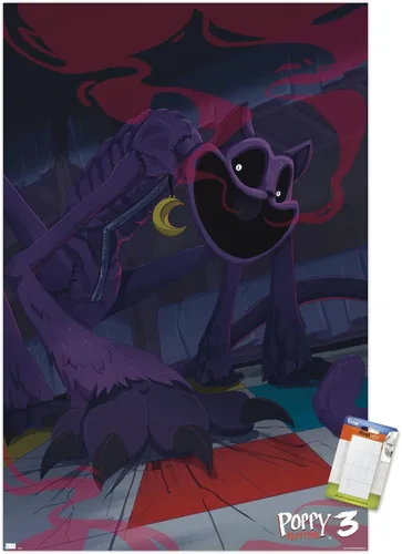 Vista 10 de Poppy Playtime: Capítulo 3 - Póster de pared CatNap, 34 pulgadas de largo x 22.4 pulgadas de ancho, versión premium sin marco