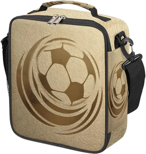 Vista 19 de Pardick Divertida bolsa de almuerzo aislada con calavera de fuego para adolescentes y niños, lonchera portátil reutilizable con correa