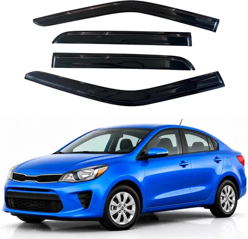 Vista 307 de Visera de ventana IG para Ford Focus Sedán y Hatchback 2012-2018, Protector de ventana lateral para lluvia y viento estilo Mugen, extra duradero