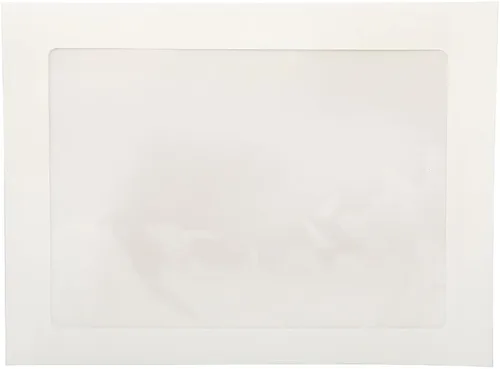Vista 7 de JAM PAPER Sobres comerciales para ventana de 6 x 9 pulgadas, color blanco, paquete de 100 unidades Pack of 100