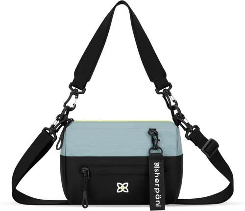 Vista 48 de Sherpani Skye - Bolso cruzado pequeño, de nailon, ligero, para mujer, con protección RFID