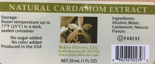 Vista 4 de Bakto Flavors Extracto de cardamomo natural (1 onza líquida) paquete de 3