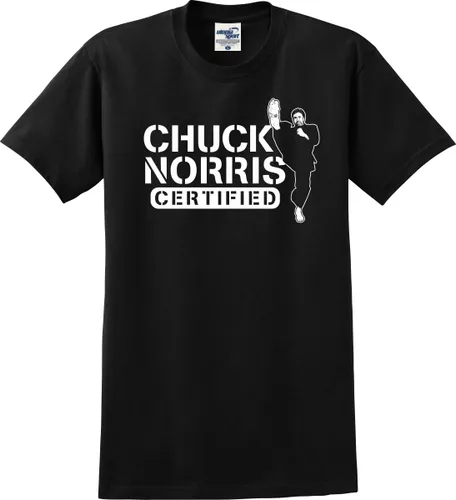 Vista 3 de Camiseta divertida aprobada por Chuck Norris (S-5X)