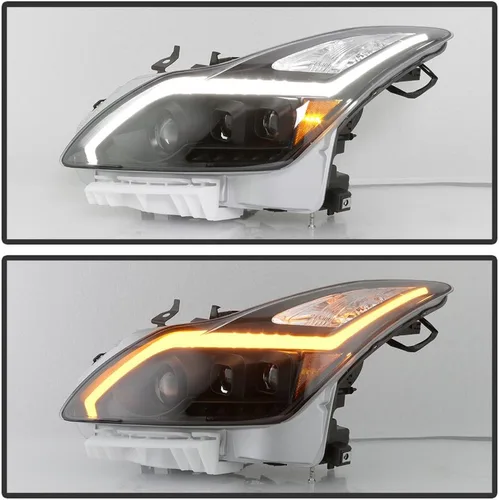 Vista 3 de ACANII - Para faros LED negros tipo Switchback con señal secuencial 2008-2015 G37 Q60 Coupe, lado del conductor y del pasajero