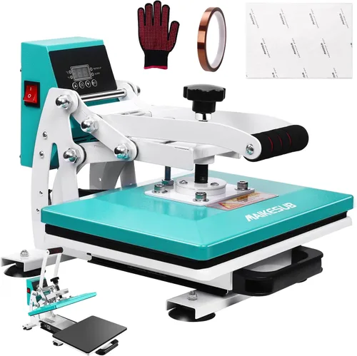Vista 10 de 15.2x11.6 máquina de prensa térmica para camisetas con cajón y máquina de sublimación de panel digital