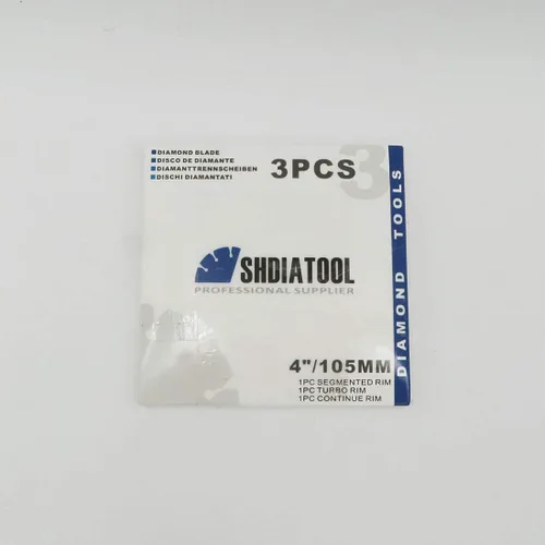 Vista 6 de SHDIATOOL Kit de discos de corte de hojas de sierra de diamante de 4 pulgadas para rueda de corte segmentada de azulejos de porcelana 7/8 "o 5/8