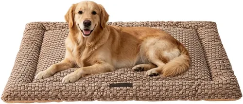 Vista 15 de SOMAHE Tapete plano para cama para gatos, forro polar de burbujas suaves Café