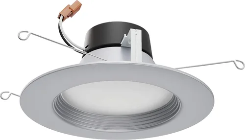 Vista 3 de Satco Downlight LED seleccionable a color S11836, 9 vatios; 5 pulgadas - 6 pulgadas; Cct seleccionable; 120 voltios; regulable; acabado de níquel