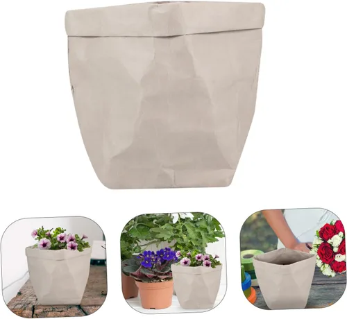 Vista 9 de Maceta de papel Kraft sostenible Bolsa de papel Kraft Caja de almacenamiento para helechos