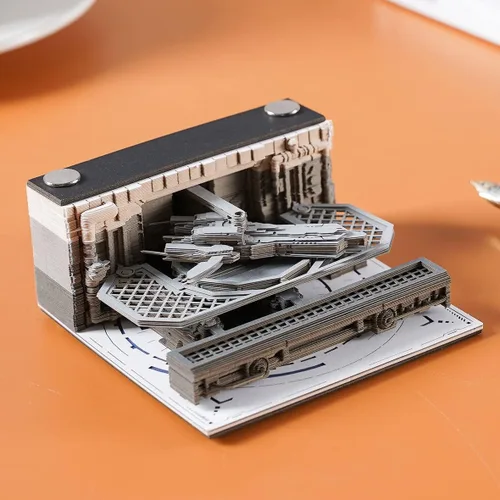 Vista 7 de Tastefully Bloc de notas 3D, 196 hojas de arte para tallar, bricolaje, calcomanías creativas, papeles, tarjetas, manualidades, astronautas