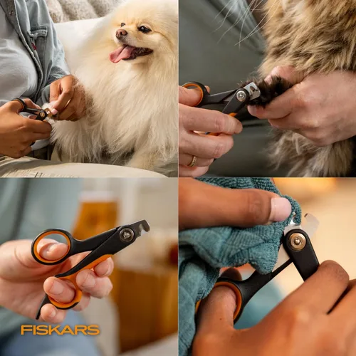 Vista 9 de Fiskars Cortauñas para mascotas, recortadores de uñas pequeños para gatos