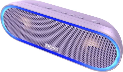 Vista 10 de DOSS SoundBox Pro+ P300 parlante Bluetooth con sonido estéreo de 40 W, graves adicionales, impermeable IPX6, emparejamiento TWS, diversos efectos