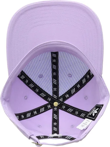 Vista 2 de Gorra Adidas Originals modelo Relaxed Plus, de mujer, con correa ajustable, talla única , Brillo moradoblanco.