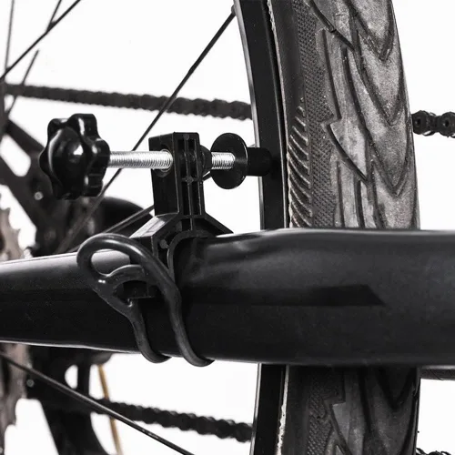 Vista 5 de Soporte de rueda de bicicleta portátil, herramientas de ajuste de llantas de bicicleta, mini herramientas de reparación de ruedas de bicicleta