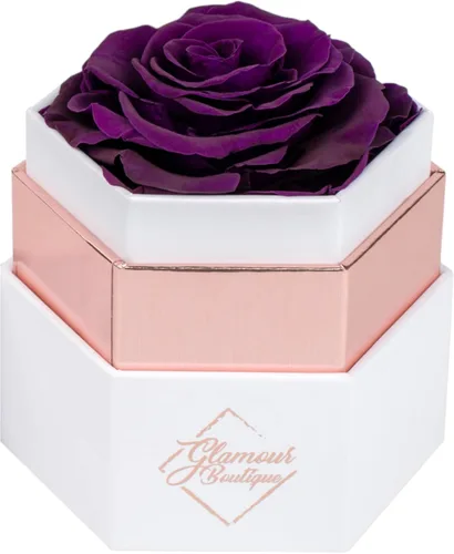 Vista 16 de GLAMOUR BOUTIQUE Rosas eternas preservadas en una caja, flores para siempre, rosa para siempre en una caja para esposa o ella, regalo de flores Azul