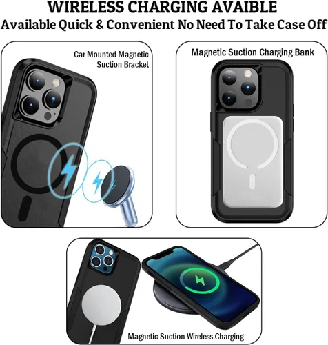 Vista 5 de Funda magnética personalizada para iPhone 13 Pro Max, personaliza tu propia imagen, texto, imagen, imagen, a prueba de golpes, funda Magsafe