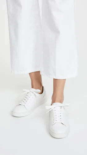 Vista 3 de Frye Ivy Tenis de encaje bajo para mujer, hechos de cuero italiano suave y vintage con plantilla moldeada extraíble, forro de cuero y suelas de goma