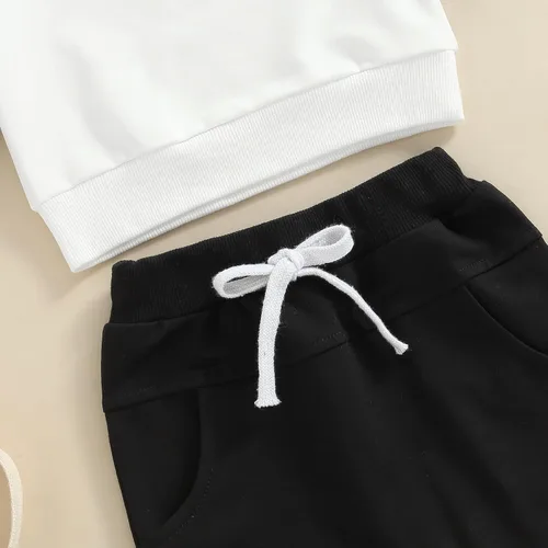 Vista 6 de BeQeuewll Conjunto de 2 piezas de sudadera con dije de la suerte para el día de San Patricio para bebé niño y niño pequeño