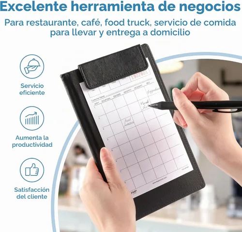 Vista 6 de FMP Brands (500 hojas), bloc de notas de servidor, cheques de invitados para servidores, blocs de pedidos para servidores, blocs de notas de Blanco