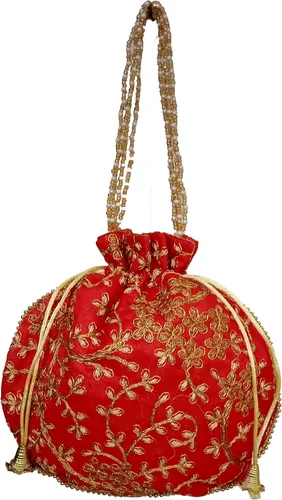 Vista 4 de Purpledip Potli Bags Drawstring Purse (Potli01$)