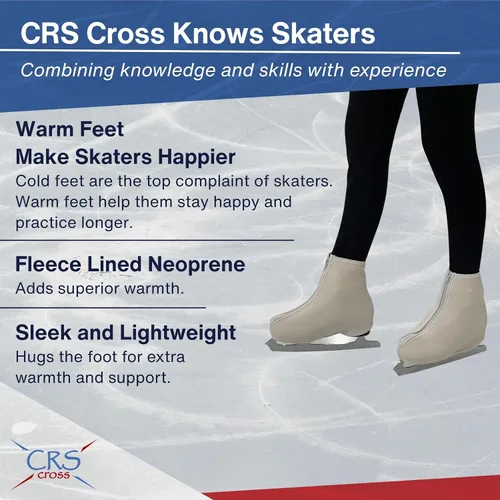 Vista 3 de CRS Cross Thermal Ice Skate Boot Covers with Zipper. Neoprene