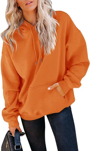 Vista 9 de Yuccalley Sudaderas con capucha y bolsillo de manga larga para mujer