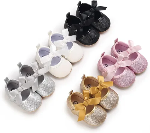 Vista 6 de BENHERO Zapatos de bebé para niñas zapatos planos Mary Jane para bebé vestido de boda zapatos deportivos para bebé