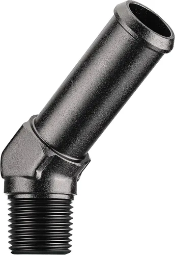 Vista 18 de EVIL ENERGY Adaptador de Conexión de Púa de Manguera 1/2" NPT Macho a 1/2" 45 Grados de Aluminio Negro