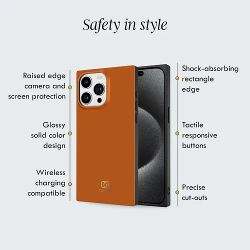 Vista 3 de Cocomii - Funda rectangular compatible con iPhone 13 Pro Max/12 Pro Max - Color sólido, tonos de moda, para mujeres, niñas, hombres, funda Caramelo