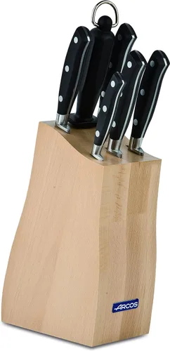 Vista 12 de ARCOS Juego de Cuchillos 5 Piezas Nitrum Acero Inoxidable y Hoja mm. 132.28 oz. Cuchillo de Cocina Profesional para Cortar Variedad de Alimentos
