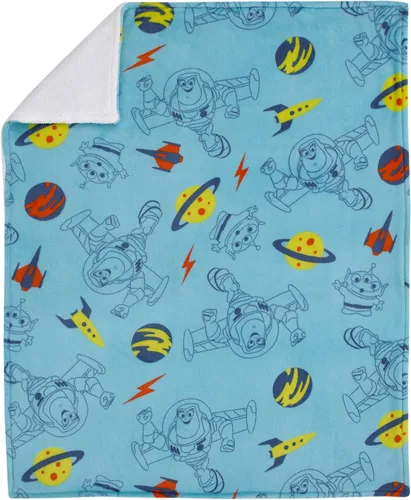 Vista 13 de Disney Finding Nemo - Manta de sherpa súper suave para bebé con diseño de tortugas marinas color naranja, verde azulado y blanco