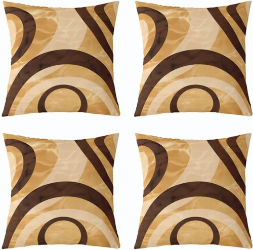 Vista 3 de Paquete de 4 fundas de almohada decorativas geométricas, juego de fundas de cojín cuadradas geométricas para sofá, dormitorio, sala de estar, línea