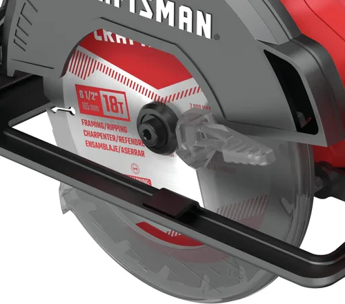 Vista 11 de CRAFTSMAN Kit de sierra circular inalámbrica V20, 6-1/2 pulgadas, batería y cargador incluidos (CMCS500M1)