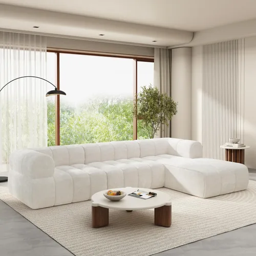 Vista 11 de Christopher Knight Home Mania Sofá Modular en Forma de L de 122" con Chaise Lounge, Juego de Sofá Seccional Moderno para Sala de Estar, Sofá Nube