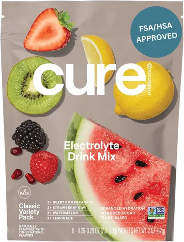 Vista 8 de Cure Hydration - Mezcla de bebidas con electrolitos para niños Rehidratación formulada por pediatras a base de plantas Sin azúcar añadido