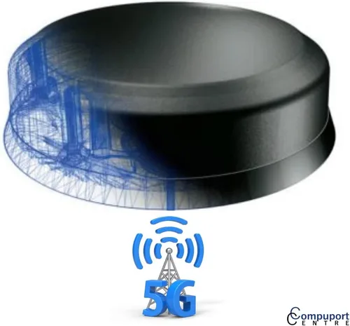 Vista 4 de CompuPort 5G LTE Puck Antena omnidireccional de alta ganancia MIMO Dual Diversity con cables SMA macho de 15 pies, funciona con Sierra Airlink